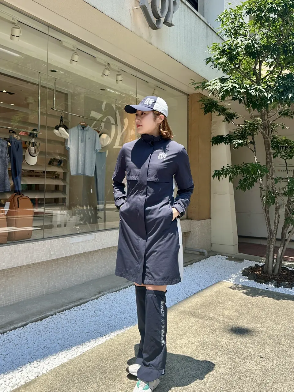 25SS】UNISEX Z小紋柄 ゴルフ傘(晴雨兼用) ホワイト 071799876