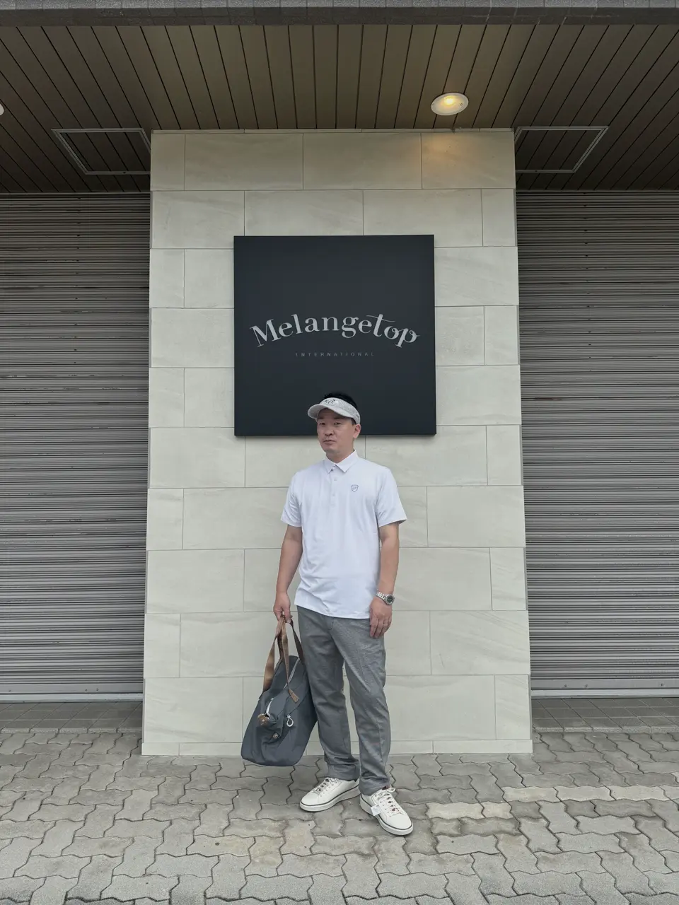 MEN マイクロドット 半袖ポロシャツ シルバーグレー 071444012