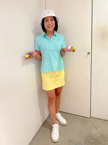 WOMEN ガーメントダイリサイクルストレッチ スカート レモンイエロー