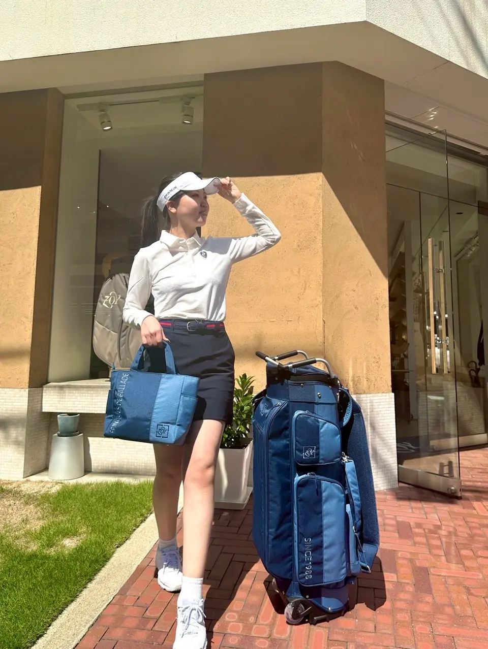 WOMEN センシティブストレッチジャージー スカート ネイビー