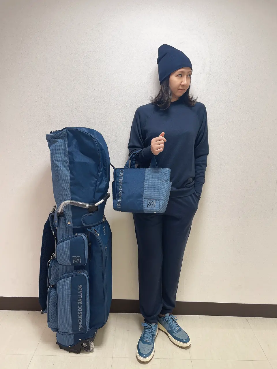 UNISEX ニットビーニー ネイビー