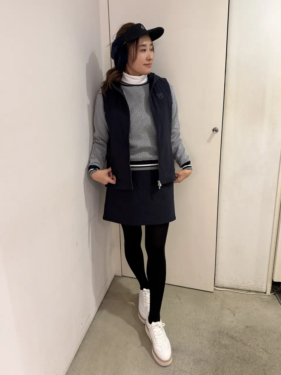 WOMEN キルトレッグウォーマー エクリュ