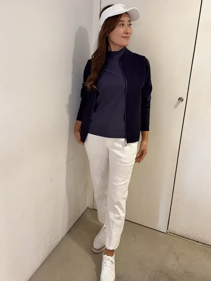 WOMEN ナイロン鹿の子ストレッチ 半袖シャツ エッグプラント