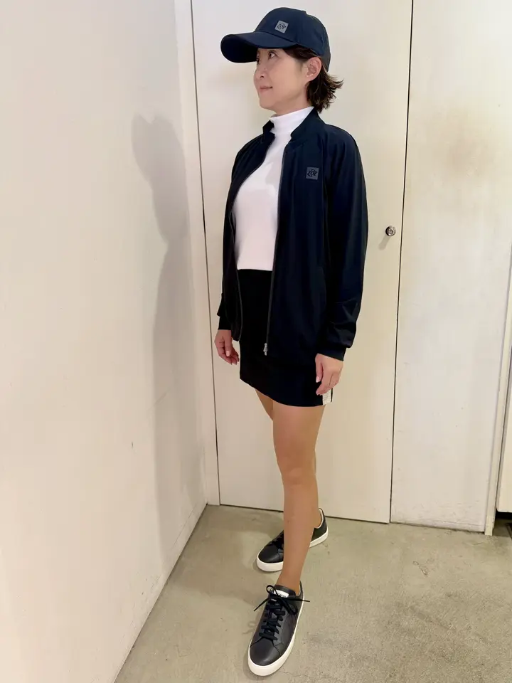 WOMEN センシティブストレッチジャージー ロングパンツ ネイビー