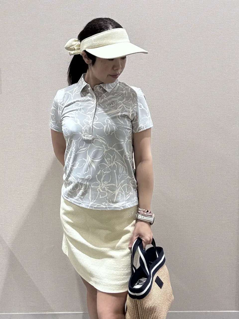 WOMEN FANCY TWEED スカート イエロー