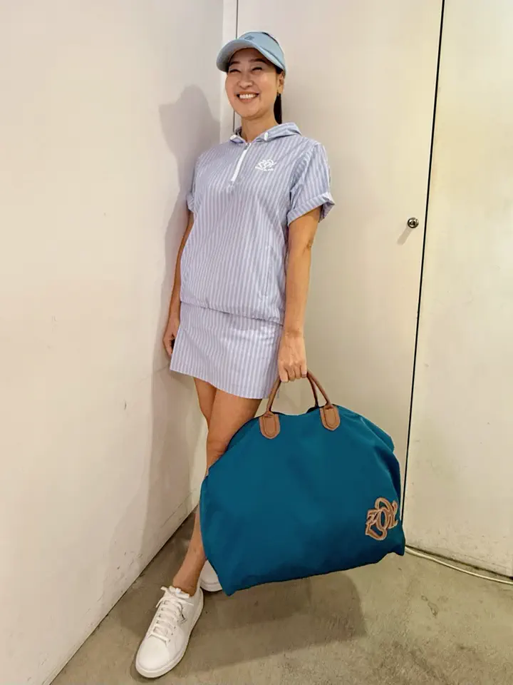 UNISEX ナイロンボストンバッグ ブルー