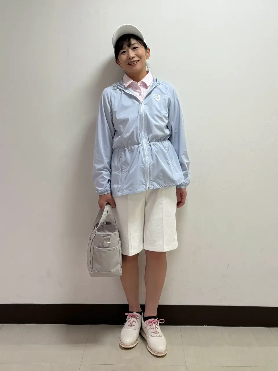 WOMEN ソフトナイロン2WAY 撥水 ブルゾン ウォーターブルー