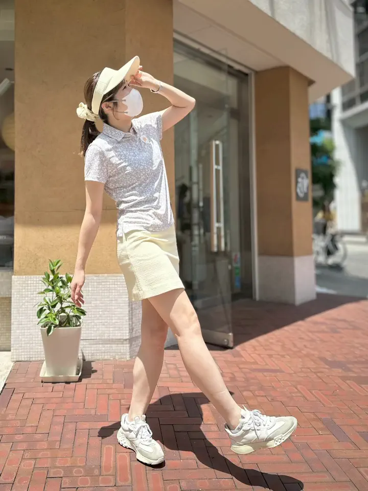 WOMEN 小花PT 半袖シャツ グレー