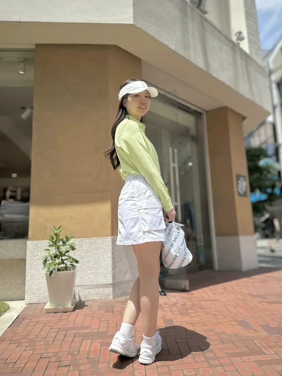 【美品】マチャット2wayナイロンタフタスカート　ホワイト WOMEN ナイロンタフタストレッチ スカート ホワイト