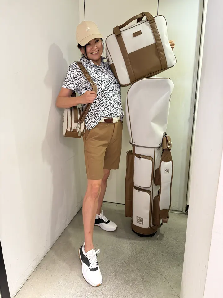 UNISEX キャンバスキャディバッグ ベージュ