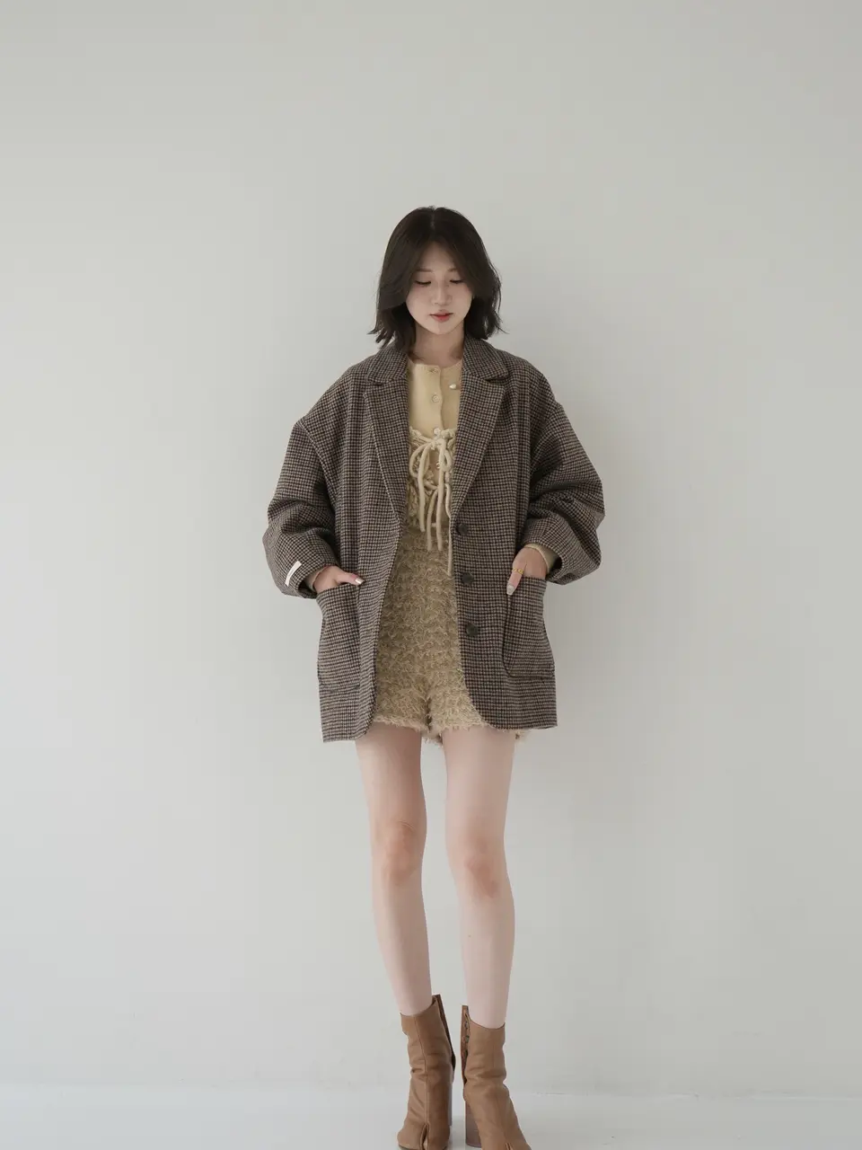 【新作】eaphi カーディガンSS COMPACT LOGO KNIT CARDIGAN