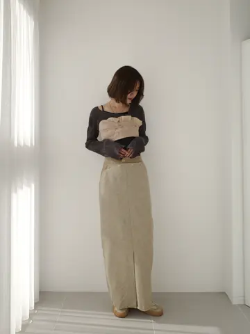 トップス Eaphi WAVE TUCK ASYMMETRY GLITTER CARDIG WAVE TUCK ASYMMETRY GLITTER CARDIGAN