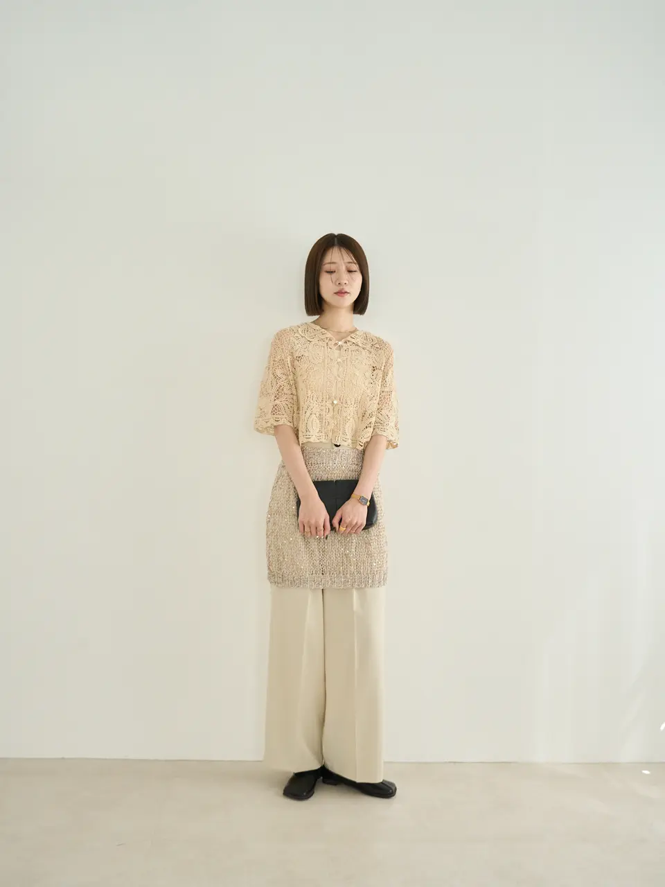 新品未使用 eaphi SPANGLE KNIT MINI SKIRT SPANGLE KNIT MINI SKIRT