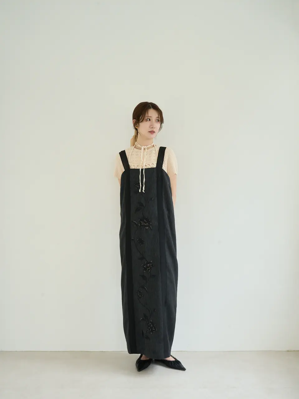 SWITCHING FABRIC KNIT TOP【POPUP先行】