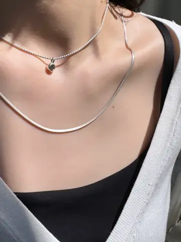 ツイストチェーンネックレス SV 38cm