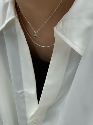 ツイストチェーンネックレス SV 50cm