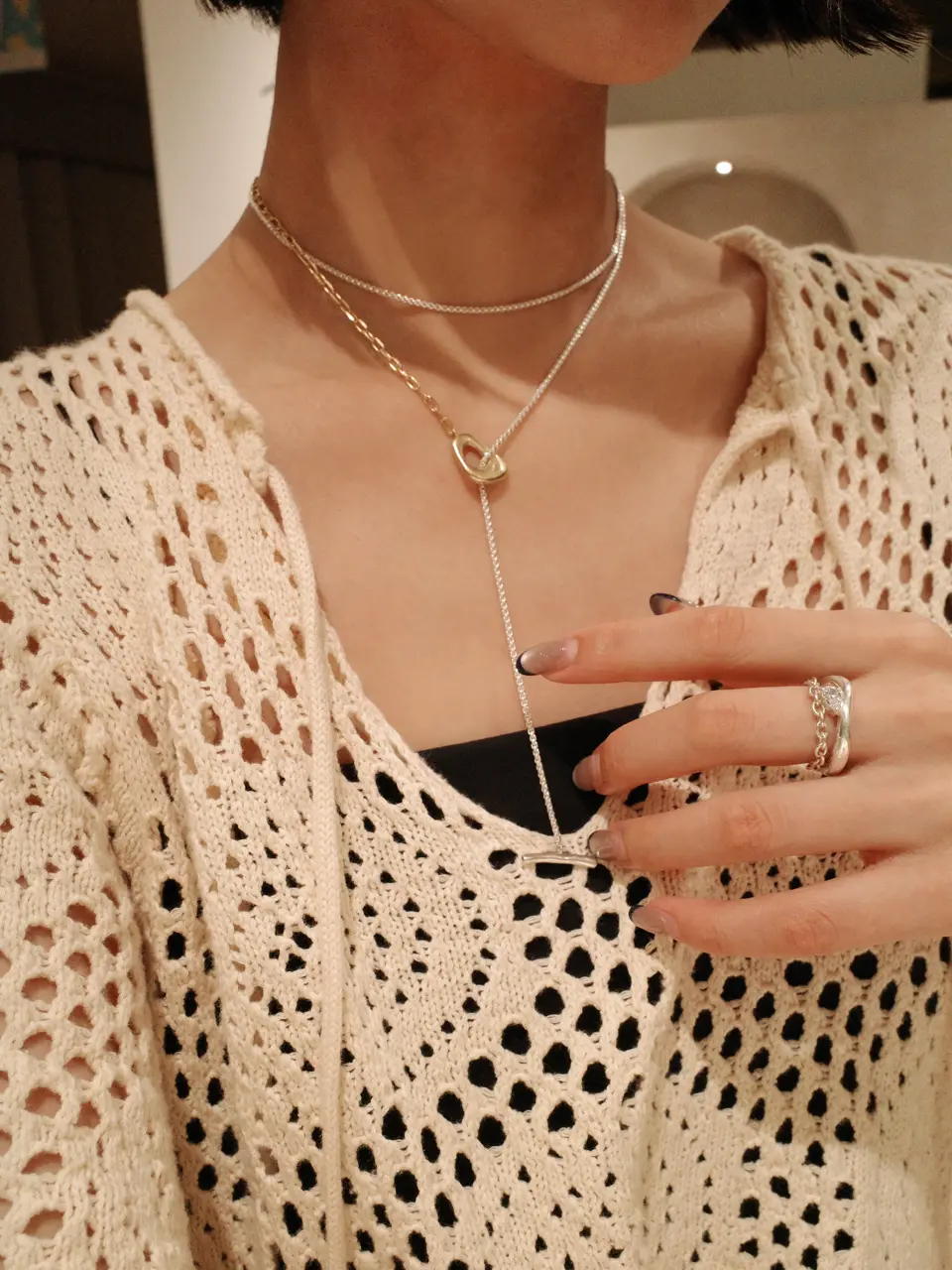 TEN. ハートシグネットリング MIX 13号 ハートシグネットリング MIX