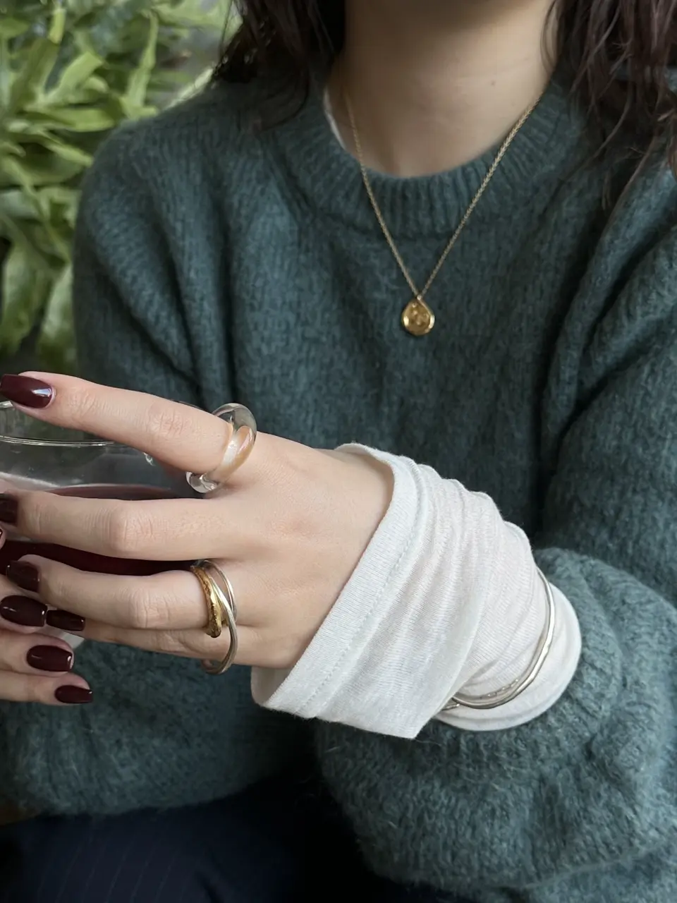 【美品】Ten. クロスリング SV ユニセックス 13号　シルバー　人気 クロスリング SV