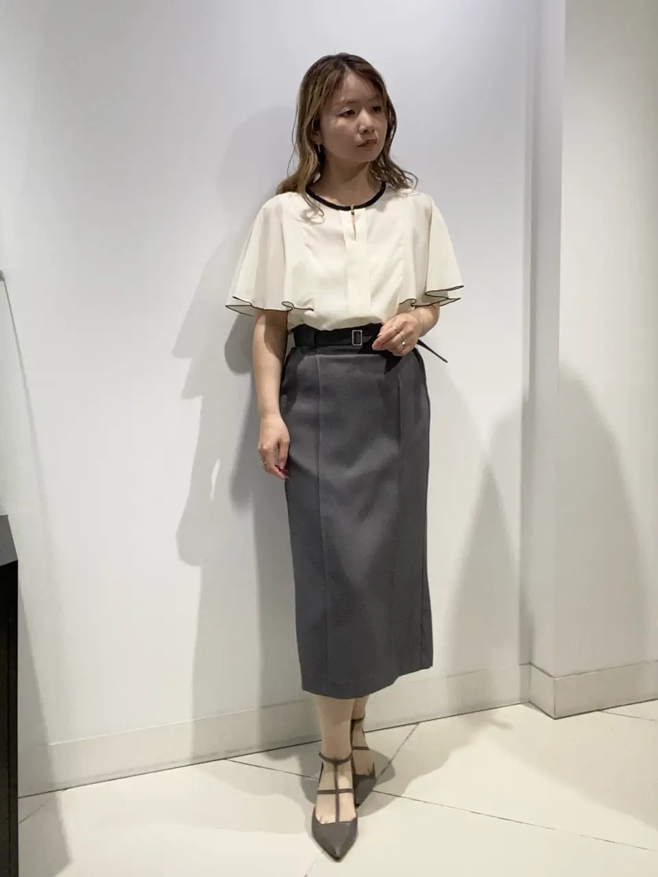 SALE】配色デザイン5分袖ブラウス - 12Twelve Agenda(トゥエルブ