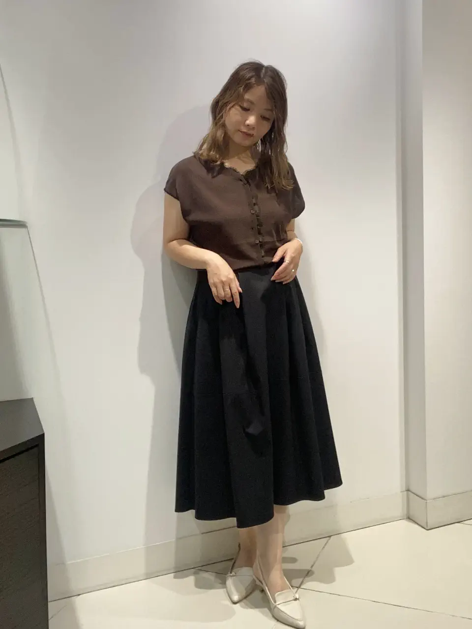 SALE】撥水タックフレアスカート - 12Twelve Agenda(トゥエルブ