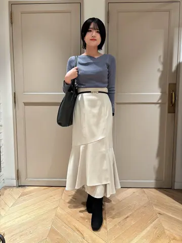 アシメタックネックリブニットプルオーバー - 12Twelve Agenda