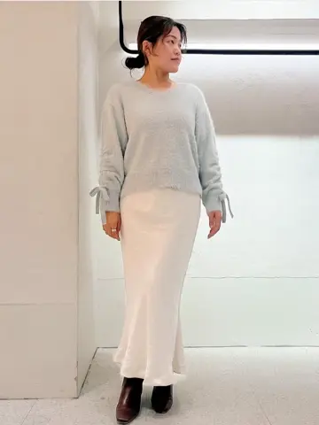 SALE】シルキーローン袖先リブキーネックシャツ - 12Twelve Agenda