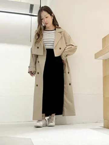 SALE】バーズアイブッチャーフラップデザインタイトスカート
