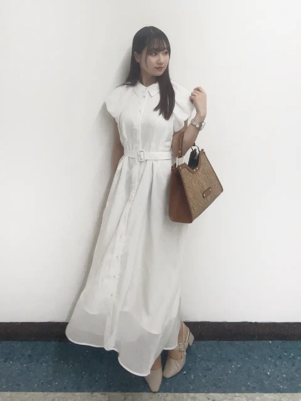 最も信頼できる SALE】シアーストライプバルーンスリーブシャツワンピース ワンピース