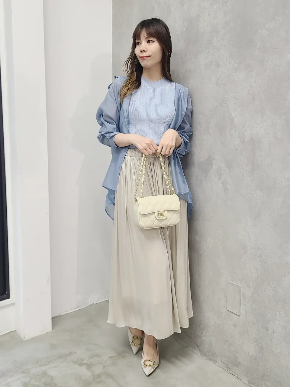 SALE】プチハイネックノースリーブラメリブニットプルオーバー