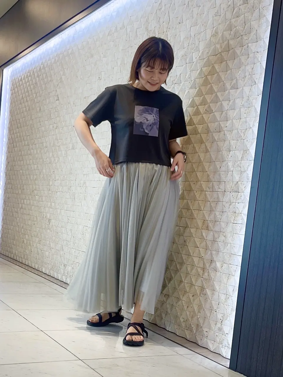 SALE】ラメチュールボリュームギャザースカート - 12Twelve Agenda