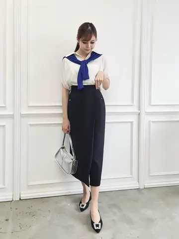 ブラウス シャツ NANOTEX衿付きゆるブラウス レディース NANOTEX衿付きゆるブラウス - 12Twelve Agenda