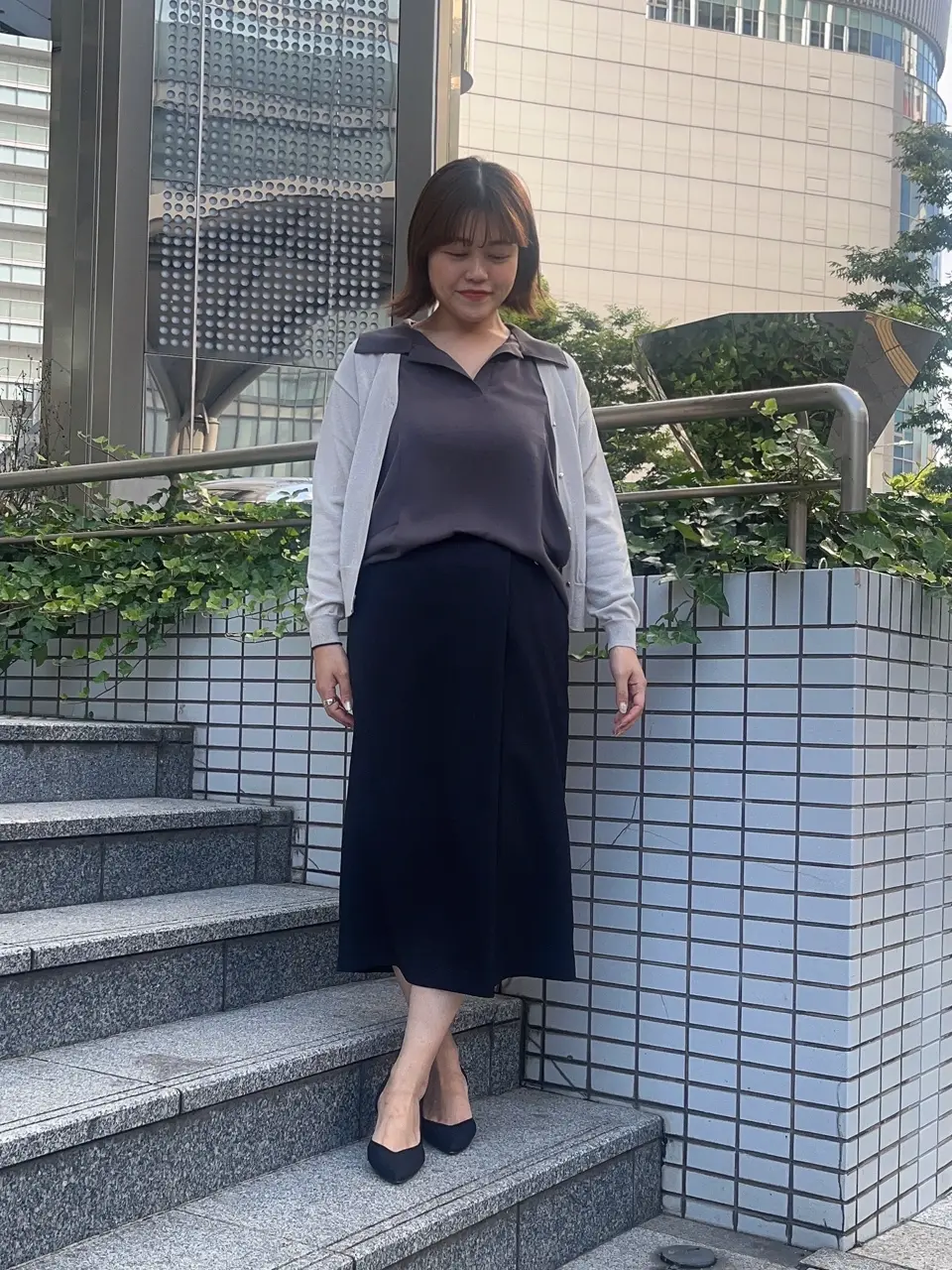 ブラウス シャツ NANOTEX衿付きゆるブラウス レディース NANOTEX衿付きゆるブラウス - 12Twelve Agenda