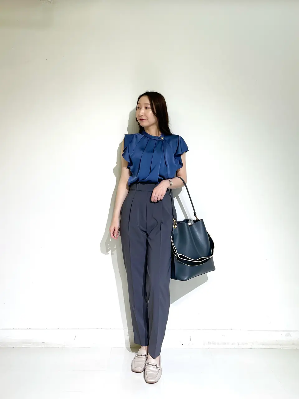 ブラウス シャツ アシメスタンドネックフリルスリーブブラウス レディース アシメスタンドネックフリルスリーブブラウス - 12Twelve Agenda