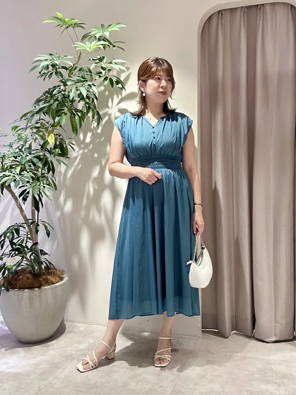 SALE】シアーオーガンウエストシャーリングワンピース - 12Twelve