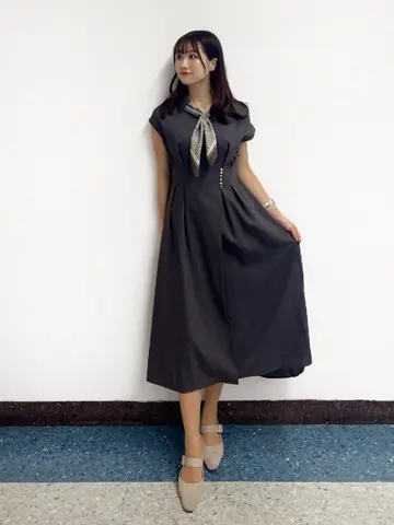 SALE】ウォッシャブルリネンライクカシュクールワンピース - 12Twelve