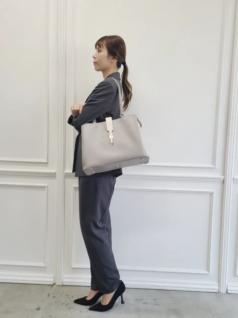 12twelveagenda mimiコラボトート Mimi Special Collaboration】配色A4トートバッグ【NET限定