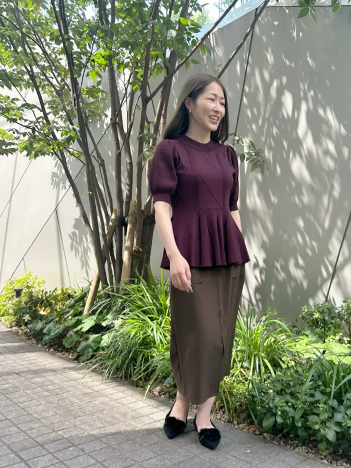 SALE】ケーブル編みペプラム5分袖ニットプルオーバー - 12Twelve