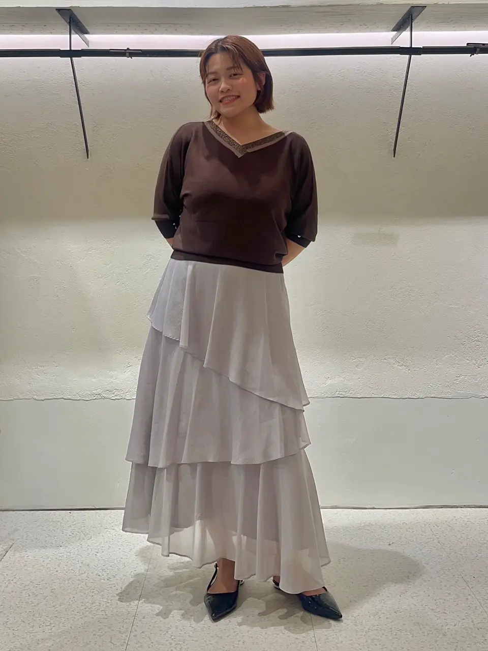 SALE】前後2wayラメシアーネックドルマンニットプルオーバー