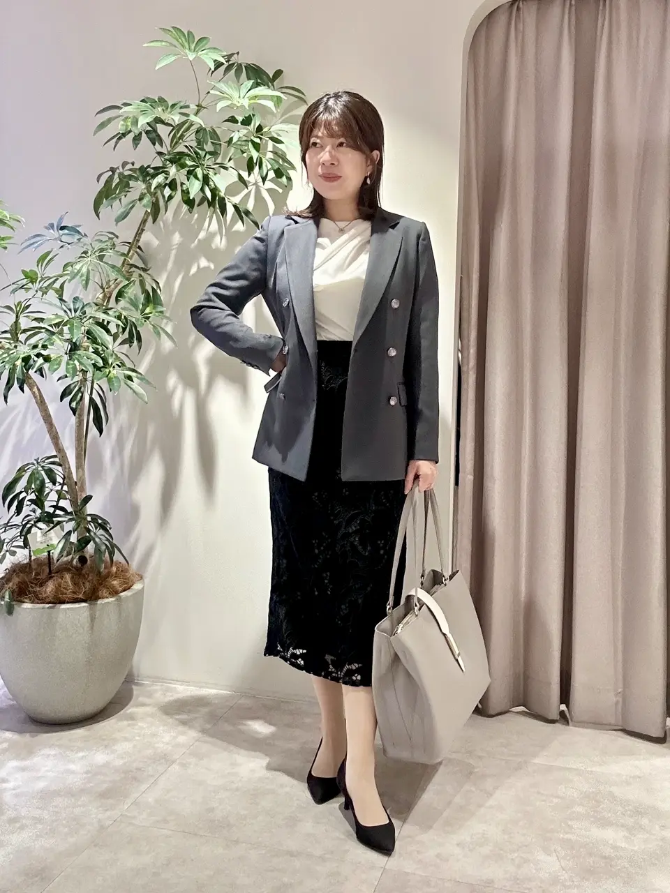 Mimi Special Collaboration】マシーンウォッシャブルダブルテーラード