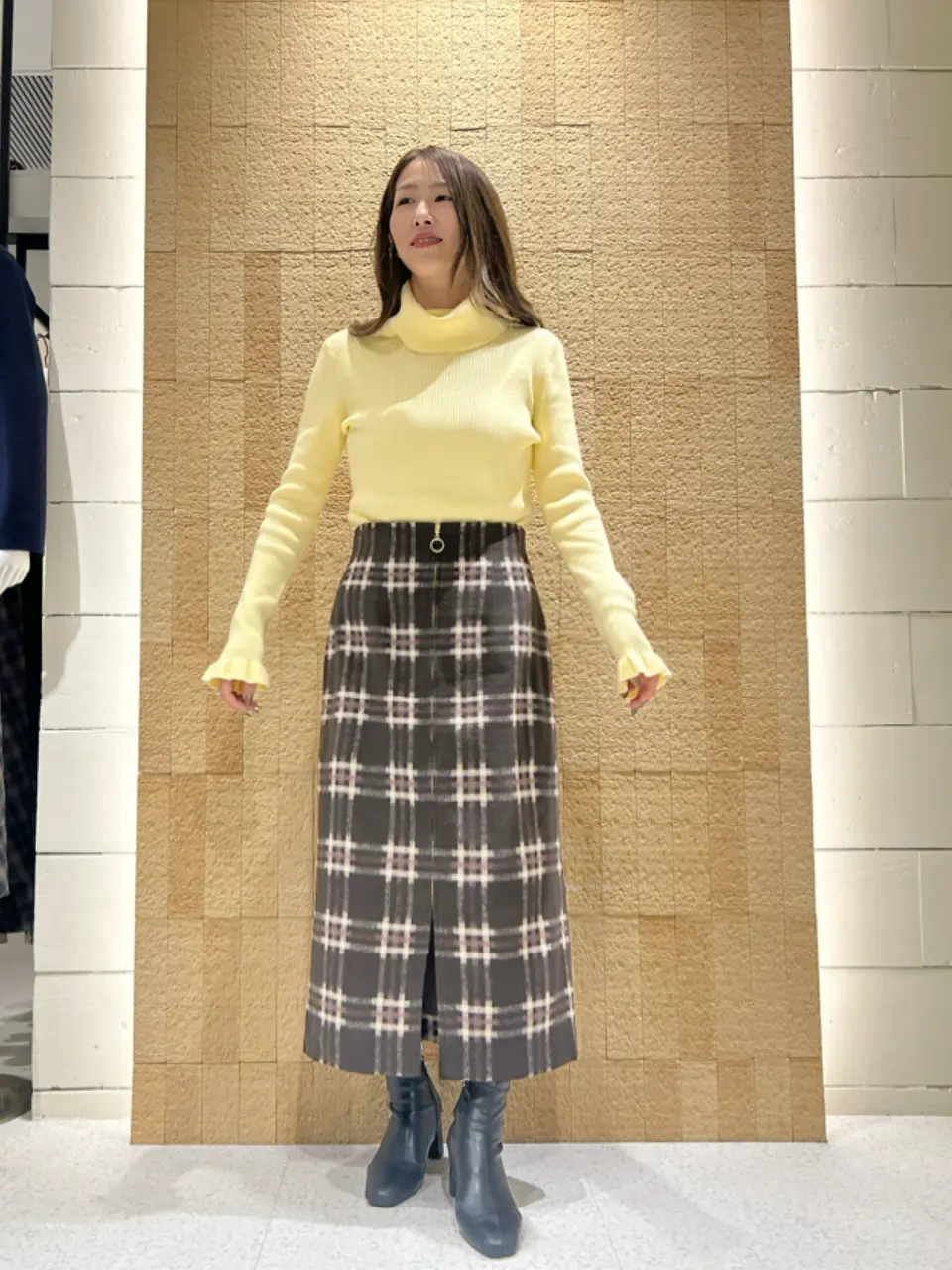 SALE】フロントファスナーチェック柄タイトスカート - 12Twelve Agenda