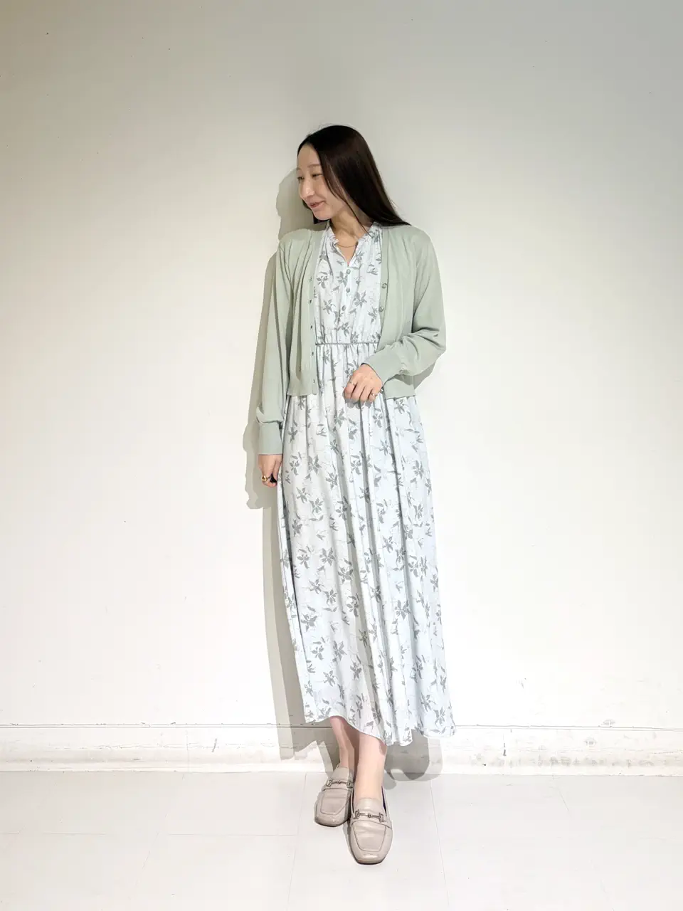 SALE】キーネック花柄ワンピース - 12Twelve Agenda(トゥエルブ