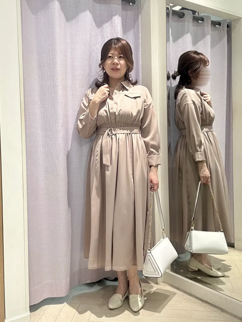 SALE】フラップ付シャツフレアワンピース - 12Twelve Agenda