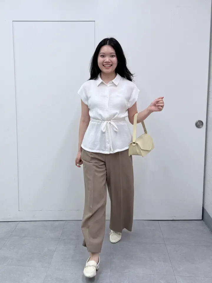 ベルト付ハイウエストパンツ - 12Twelve Agenda(トゥエルブアジェンダ