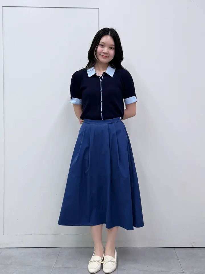 SALE】撥水タックフレアスカート - 12Twelve Agenda(トゥエルブ