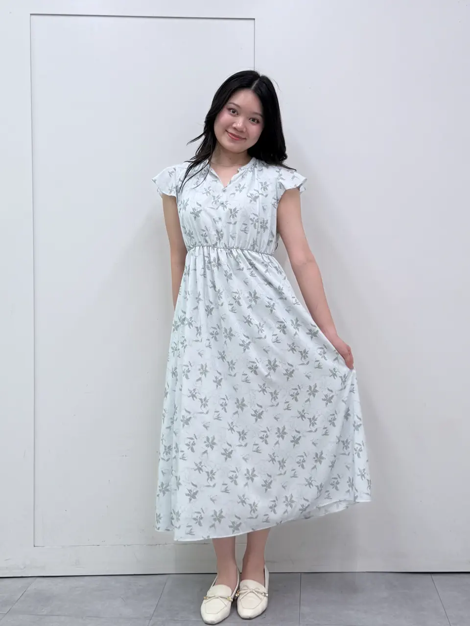 SALE】キーネック花柄ワンピース - 12Twelve Agenda(トゥエルブ
