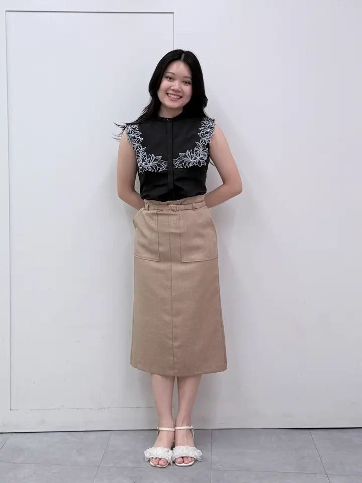SALE】刺繍ケープカラーブラウス - 12Twelve Agenda(トゥエルブ
