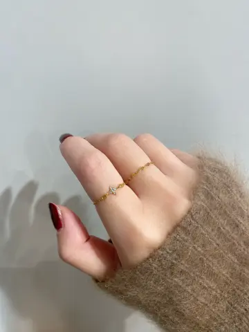 ベストセラー】〈K18GP〉クローバーチェーンリング - 12Twelve Agenda