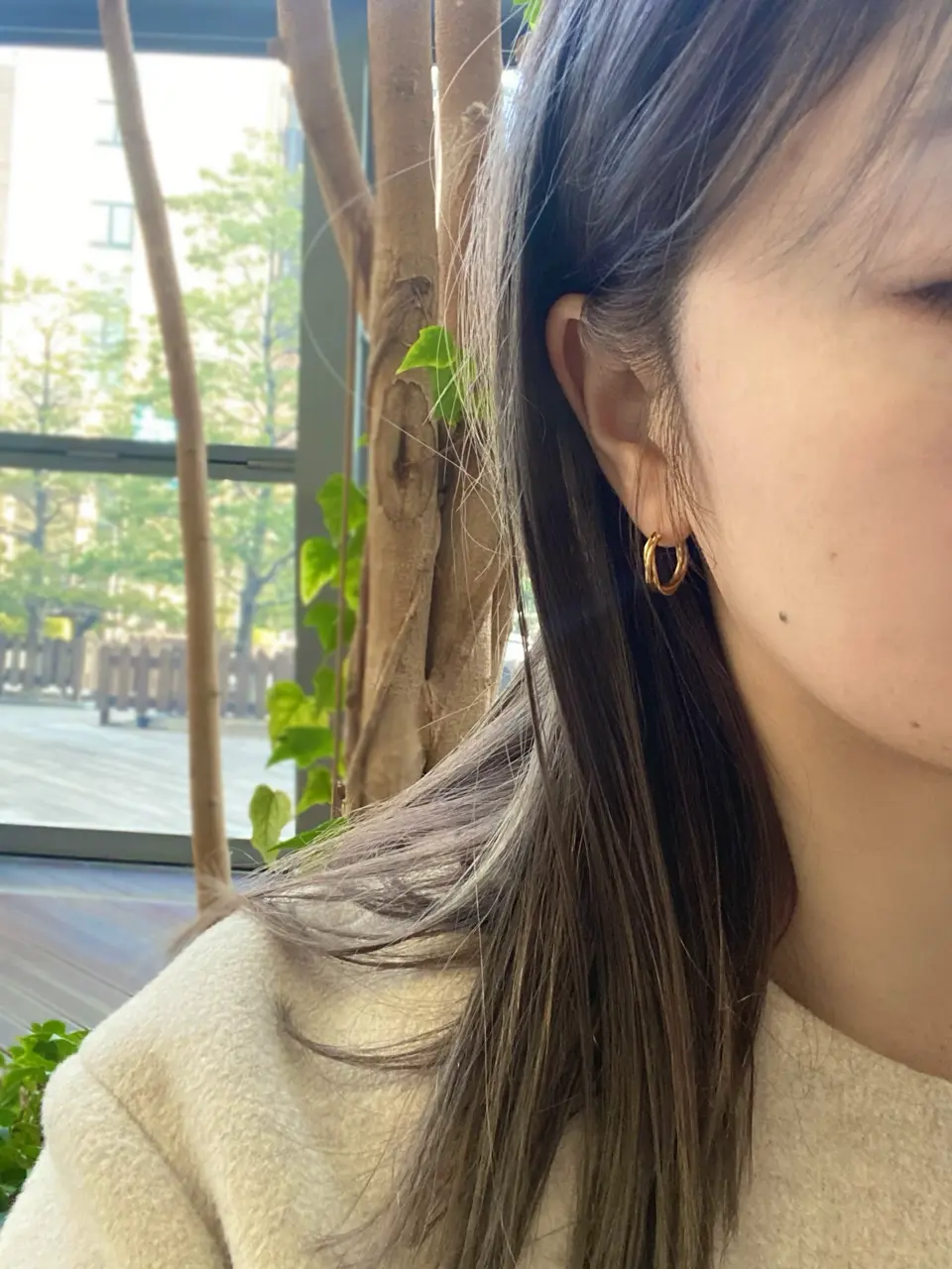 K18GP〉ソフトツイストフープピアス - 12Twelve Agenda(トゥエルブ