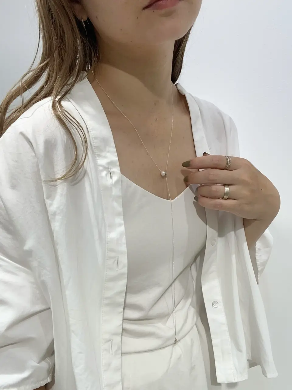 Tous Les Jours ネックレス セール】monshiro/モンシロ karen silver pearl short