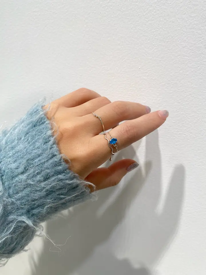 SV925〉13号 WhiteCZ3粒リング - 12Twelve Agenda(トゥエルブ